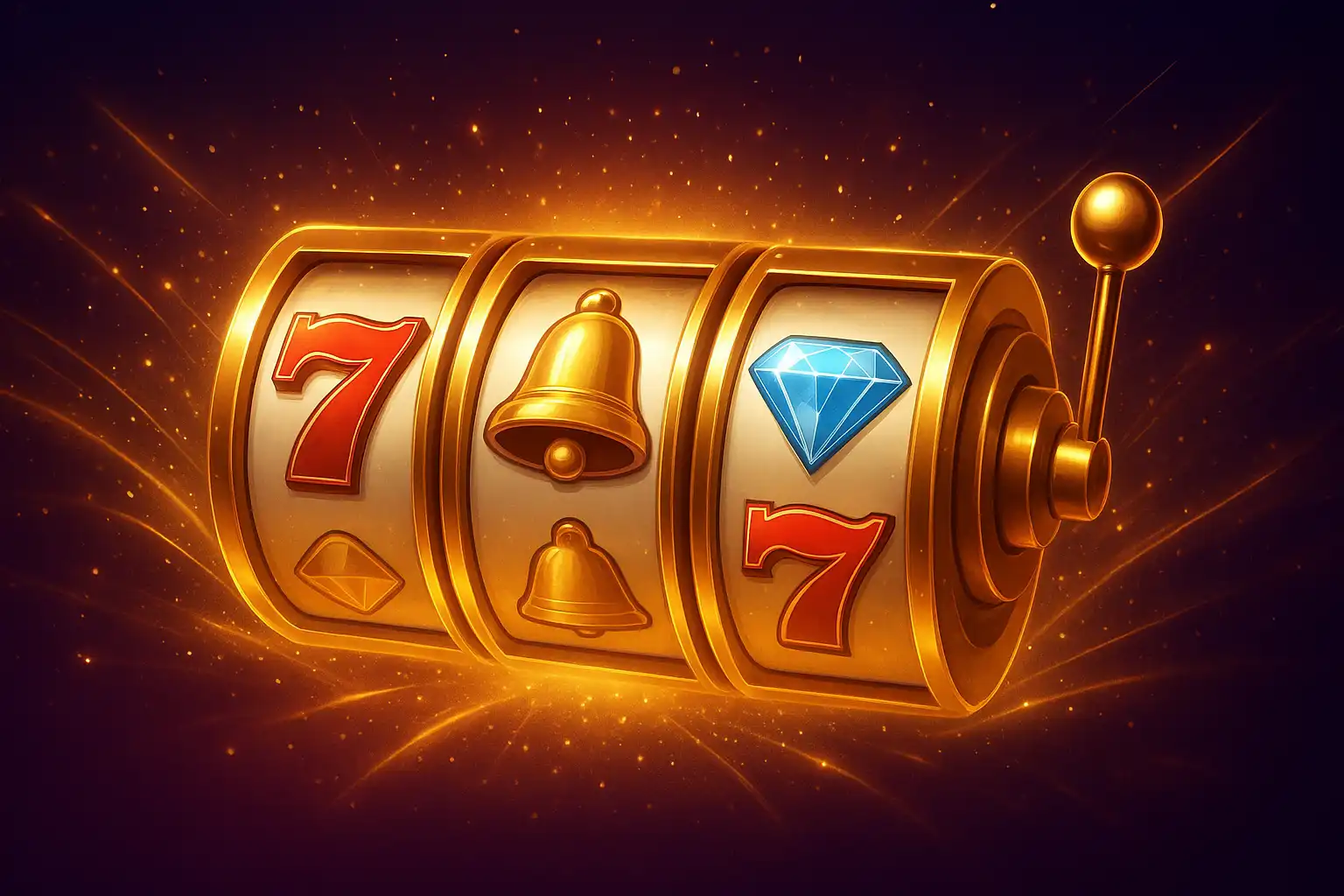 Złote bębny automatów kręcące się w lobby TiffanyLuck Casino